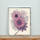 Recherche de mandala floral posters Peinture murale