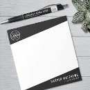 Recherche de votre propre logo entreprise bloc notes Noir et blanc