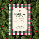 Recherche de motif tartan invitations Rouge