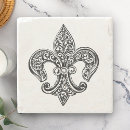 Recherche de fleur lis de dessous de verres Noir et blanc