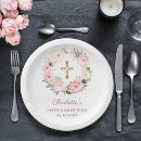 Recherche de première communion assiettes en papier Fille