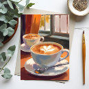 Recherche de café de matin cartes postales Latte