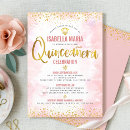 Recherche de quinze ans invitations Rose blush
