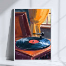 Zoek naar vintage platenspeler posters Antiek