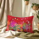 Recherche de fleurs colorées coussins Rouge