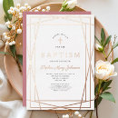 Recherche de moderne fille baptême invitations Rose poussiéreux