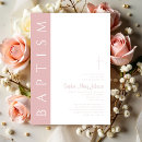 Recherche de blush pink baptême invitations Simple