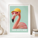 Zoek naar grappige flamingo kunst Illustratie