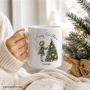 Recherche de arbre décoré tasses Aquarelle