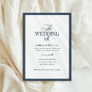 Recherche de luxe classique invitations Bleu marine
