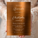 Recherche de cuivre mariage invitations Chic