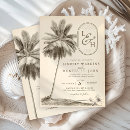 Recherche de palmier vintage invitations Couple