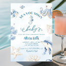 Recherche de bleu de mer invitations Future maman