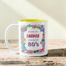 Recherche de motif des années 80 tasses Pour elle