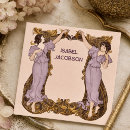 Recherche de femme vintage cartes visite Illustration