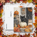 Recherche de chat halloween cartes postales Citrouille
