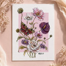 Zoek naar botanische illustratie briefkaarten Waterverf bloemen