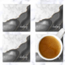 Recherche de marbre noir et blanc dessous de verres Moderne