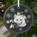 Recherche de renard arctique ornements Blanc