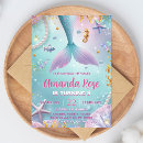 Recherche de petite sirene invitations Fête sous la mer