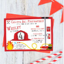 Recherche de pompier anniversaire invitations Noir