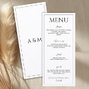 Recherche de noir et blanc mariage menus Minimaliste