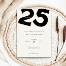 Recherche de vingt cinq invitations Typographie