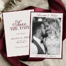 Recherche de burgundy save the dates Élégant