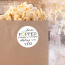 Zoek naar popcorn stickers Hij stelde de vraag