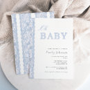 Recherche de de dentelle baby shower invitations Bleu poussiéreux