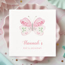Zoek naar vlinders servetten Blush pink