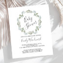 Recherche de wreath baby shower invitations Botanique