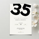 Recherche de de 35 ans anniversaire invitations Élégant