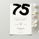 Recherche de soixante quinze ans invitations Typographie