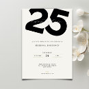 Recherche de vingt cinq invitations Typographie