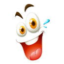 Recherche de joyeux raquettes ping pong Visage souriant