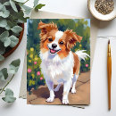Recherche de chien papillon cartes postales Aquarelle