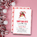 Recherche de bébé mignon invitations Rouge