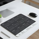 Recherche de calendrier annuel tapis souris Noir et blanc