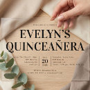 Recherche de quinceanera invitations Minimaliste