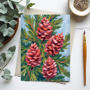 Recherche de cônes de pin cartes postales Hiver