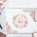 Recherche de couronne rose tapis souris Aquarelle