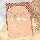 Recherche de orange mariage invitations Rétro