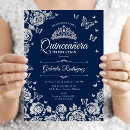 Recherche de papillon bleu invitations Quinceanera