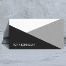 Recherche de géométrique noir et blanc cartes visite Simple