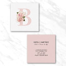Recherche de monogramme floral cartes visite Salon de beauté
