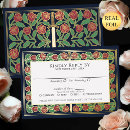 Recherche de bleu royal et or invitations Floral