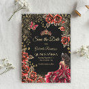Recherche de noir rouge or invitations Aquarelle