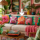 Recherche de fleurs tropicales coussins Orchidée
