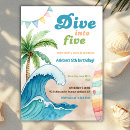 Recherche de surfeur invitations Aquarelle